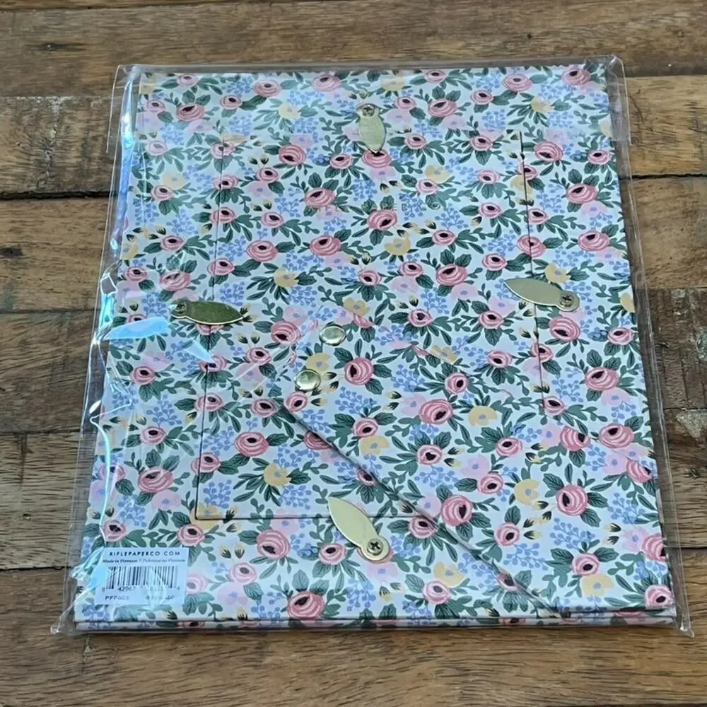 Rifle Paper Co Wrapped Picture Frame Pink Floral 4x6 in NEW